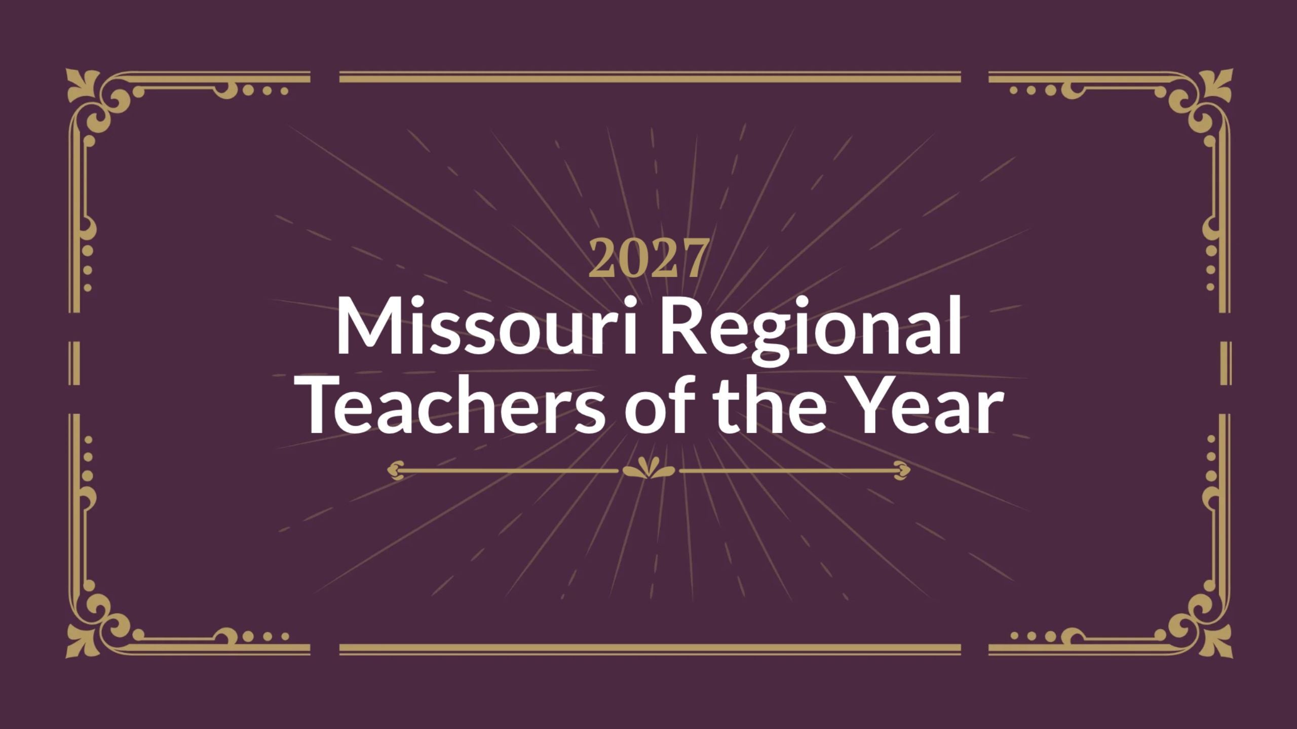 2027 Missouri Regional Teachers of the Year